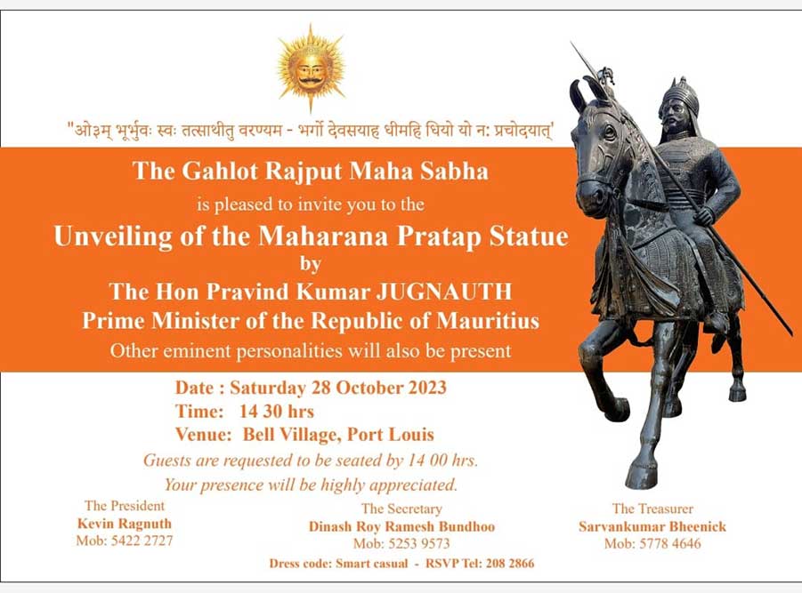Unveiling of the Maharana Pratap Statue